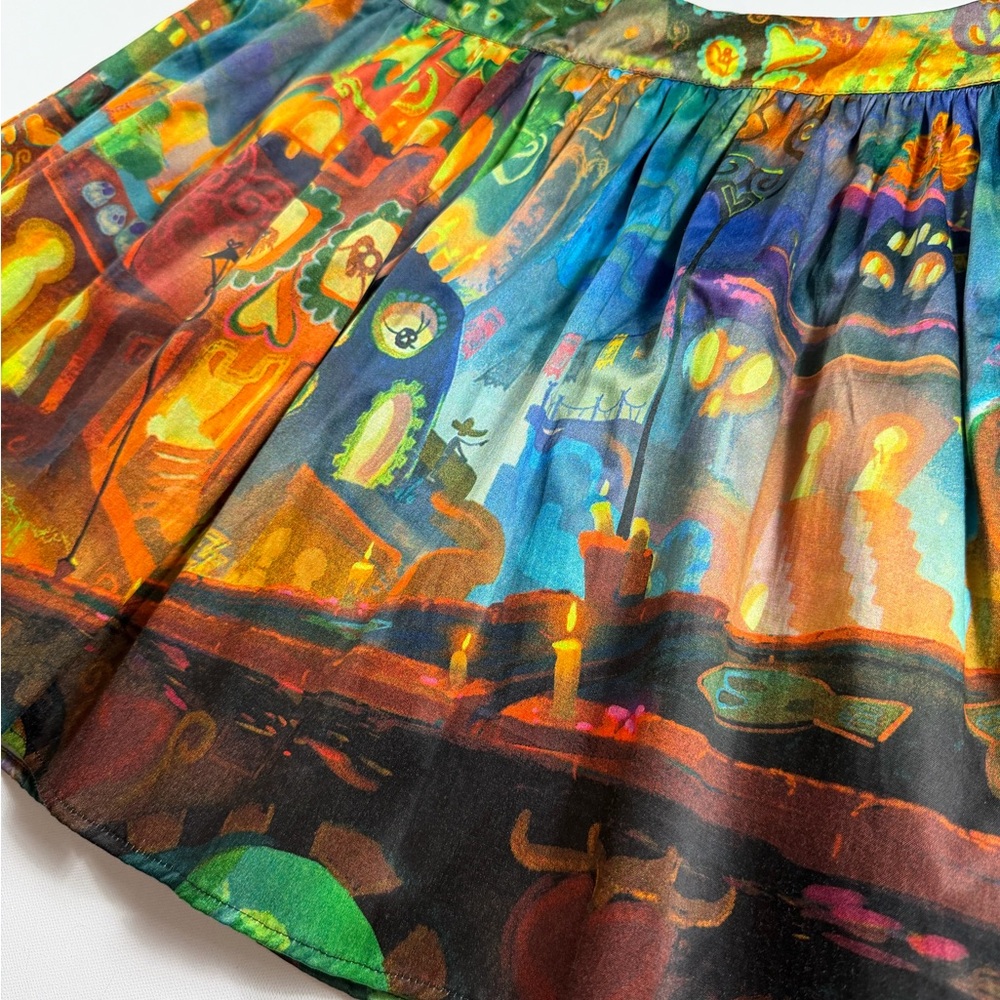 Book of Life Whimsical Art Print A-Line Skirt | Cottagecore Fairycore | Size M - Picture 2 of 10